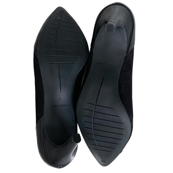 Cole Haan size 7 suede leather pointed stiletto heels NWOT mixed texture - Picture 7 of 7